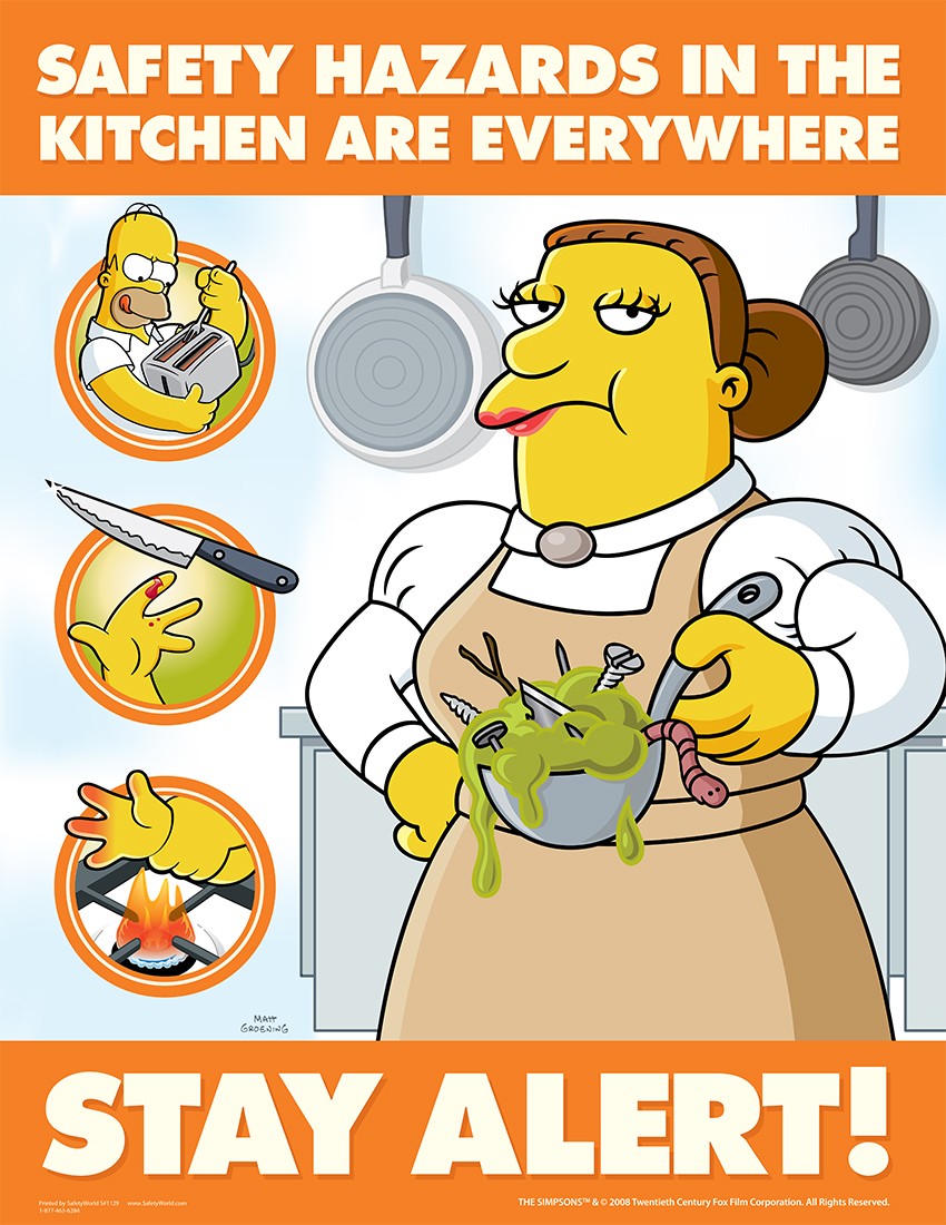 workplace safety posters simpsons